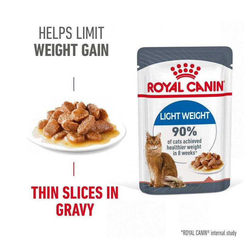 Royal Canin Light Weight Care in Gravy Pouches 85g x 12