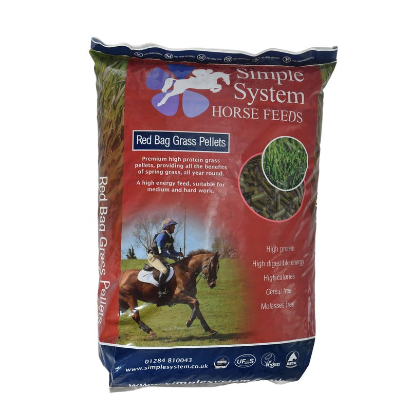 Simple System Red Bag Grass Pellets 20kg