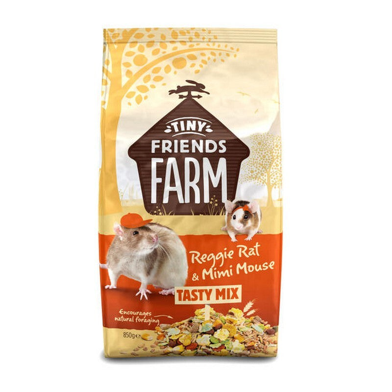 Tiny Friends Farm Reggie Rat & Mimi Mouse Tasty Mix 850g x 6