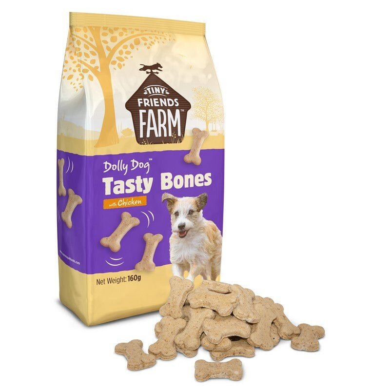 Tiny Friends Farm Dolly Dog Tasty Bones Chicken 160g x 6