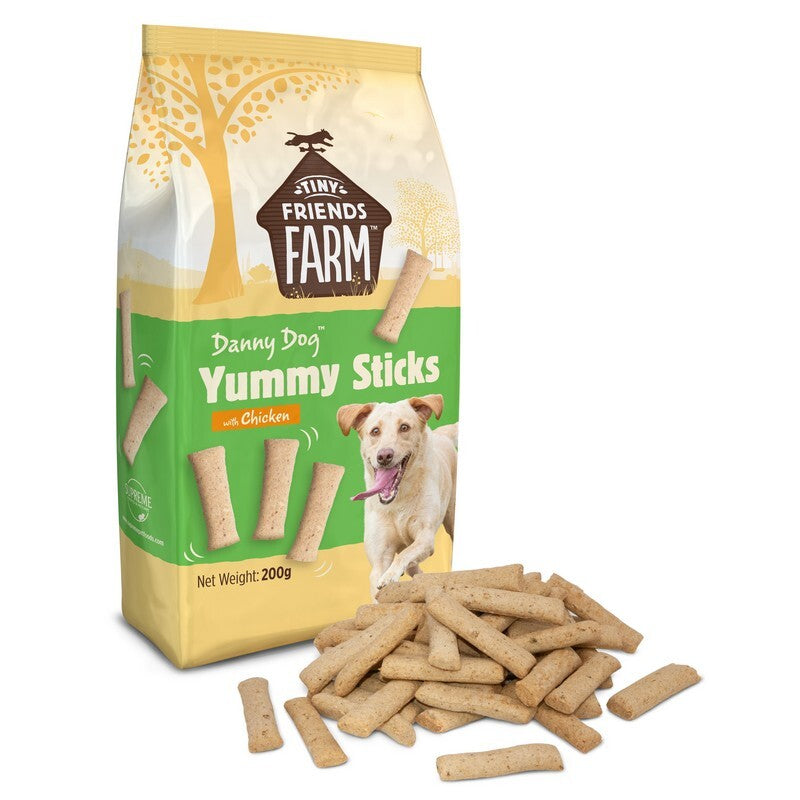Tiny Friends Farm Danny Dog Yummy Sticks Chicken 200g x 6