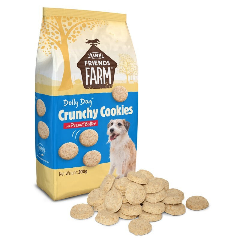 Tiny Friends Farm Dolly Dog Crunchy Cookies Peanut Butter 200g x 6
