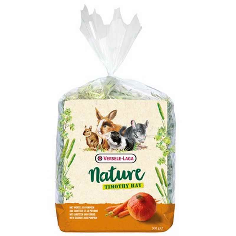 Versele Laga Nature Timothy Hay Carrot & Pumpkin 500g x 4