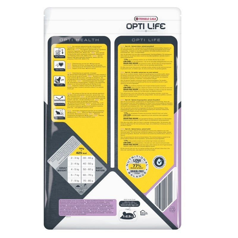 Versele Laga Opti Life Cat Adult Urinary Grain Free Chicken 2.5kg x 4