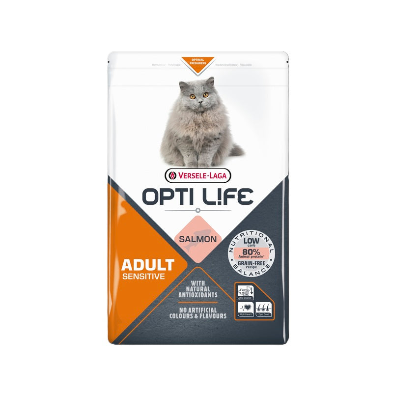 Versele Laga Opti Life Cat Adult Sensitive Grain Free Salmon 2.5kg x 4