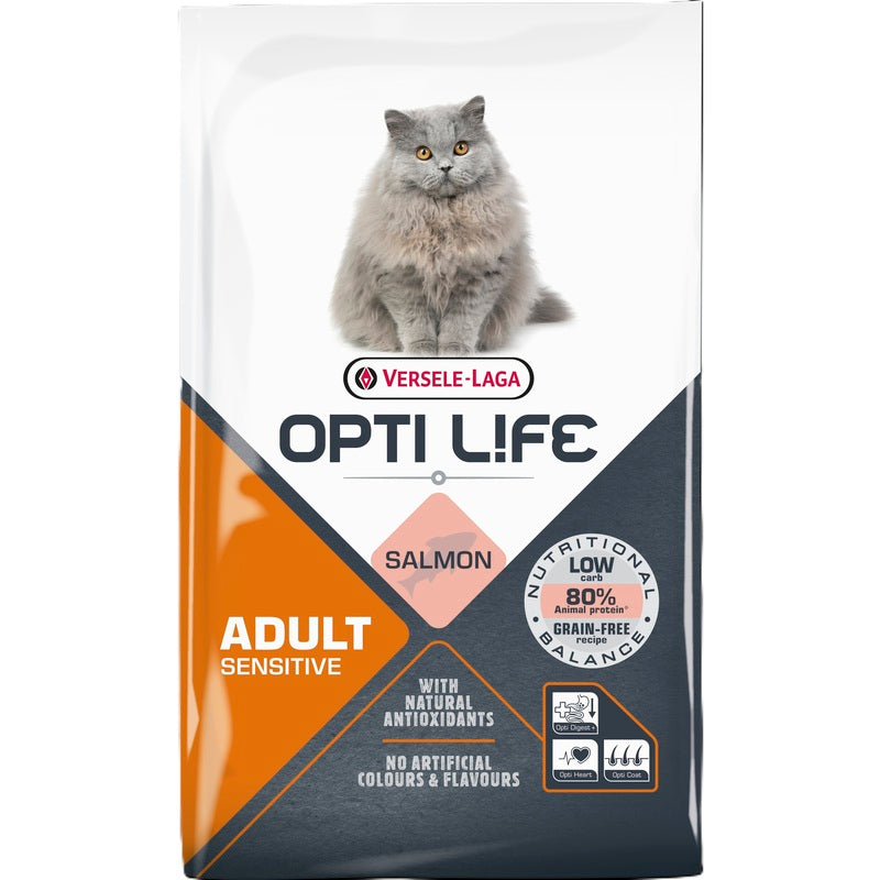 Versele Laga Opti Life Cat Adult Sensitive Grain Free Salmon 7.5kg