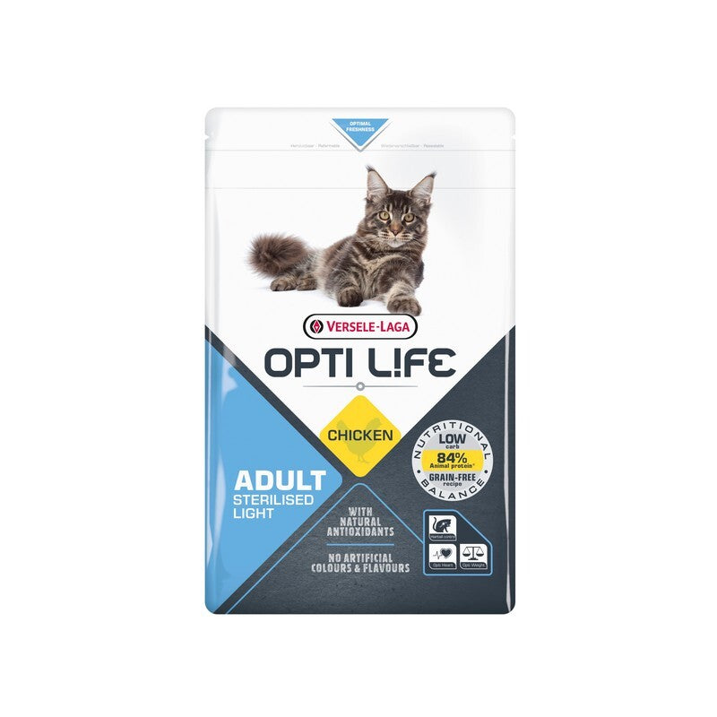 Versele Laga Opti Life Cat Adult Sterilised/Light Grain Free Chicken 1kg x 4