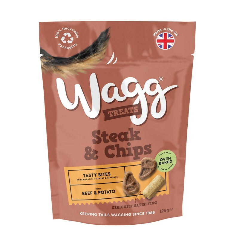 Wagg Steak & Chip Tasty Bites 125g x 7
