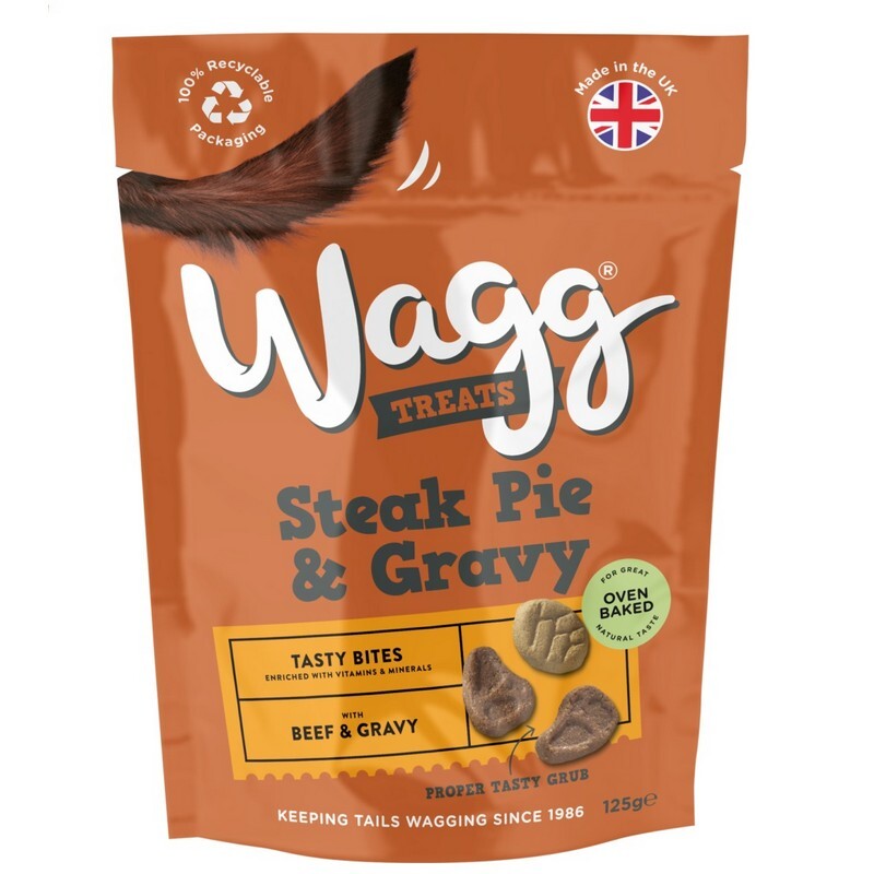 Wagg Steak Pie & Gravy Tasty Bites Treats 125g x 7