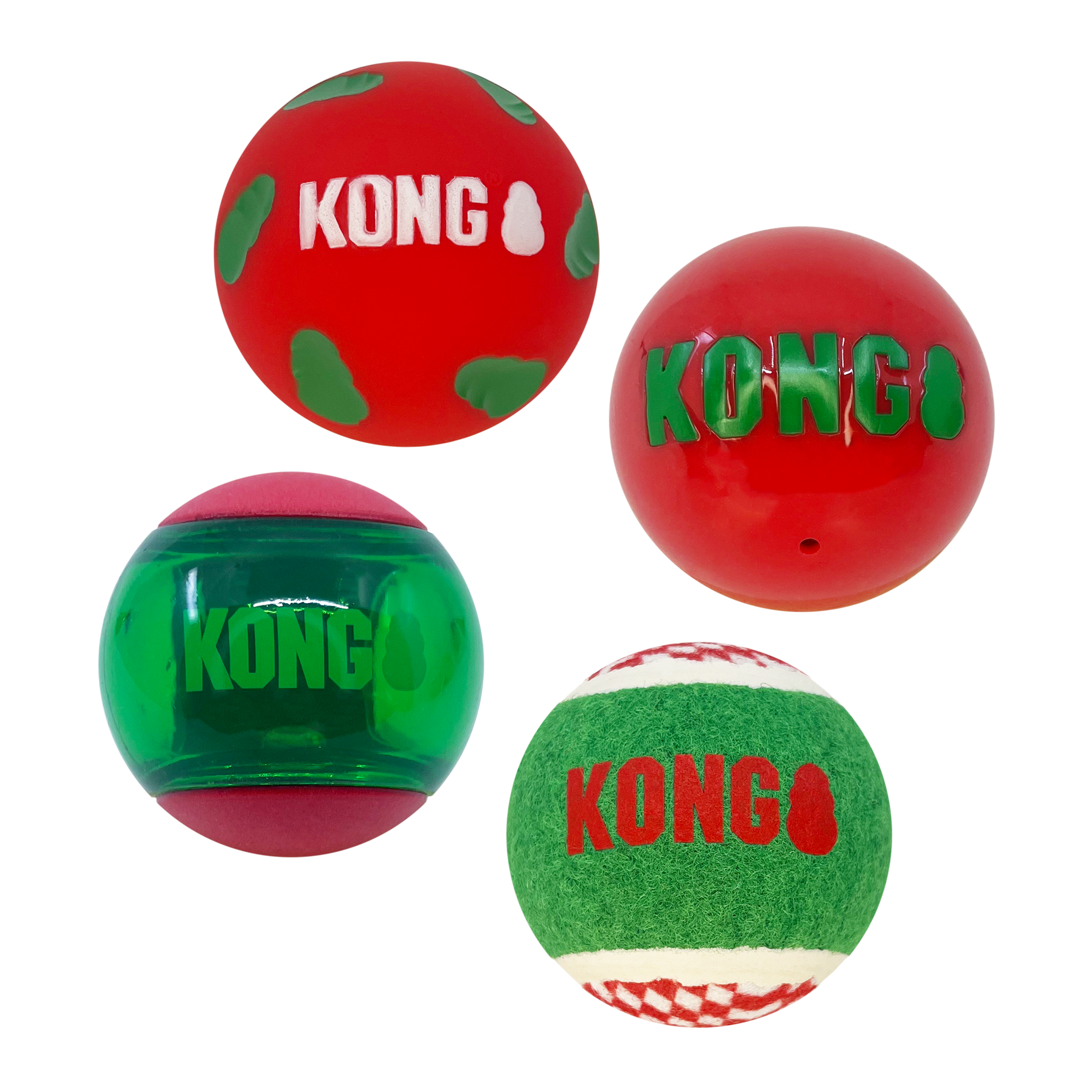 Kong Xmas Occasions Balls 4 Pack Medium