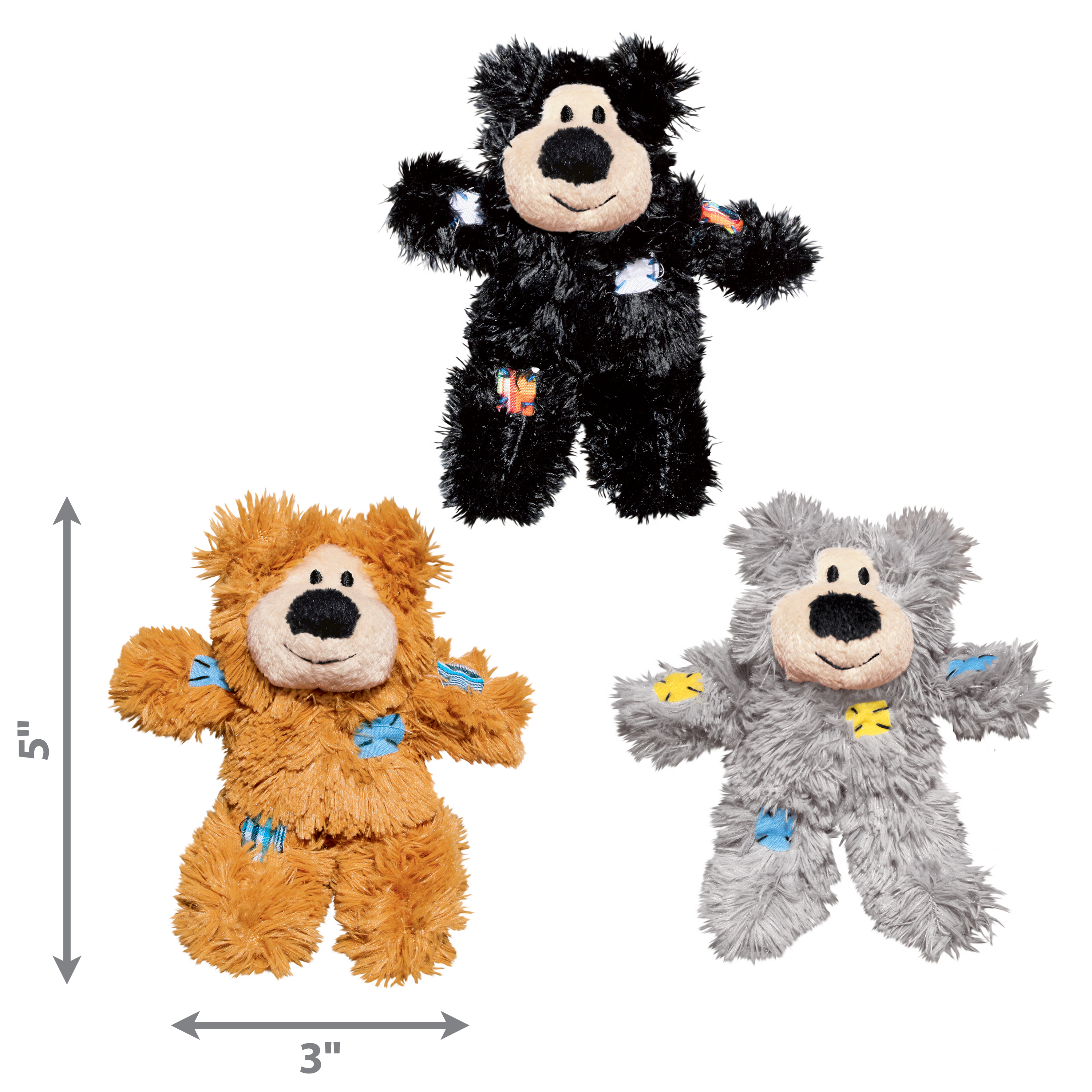 Kong Xmas Cat Softies Bear Assorted Each