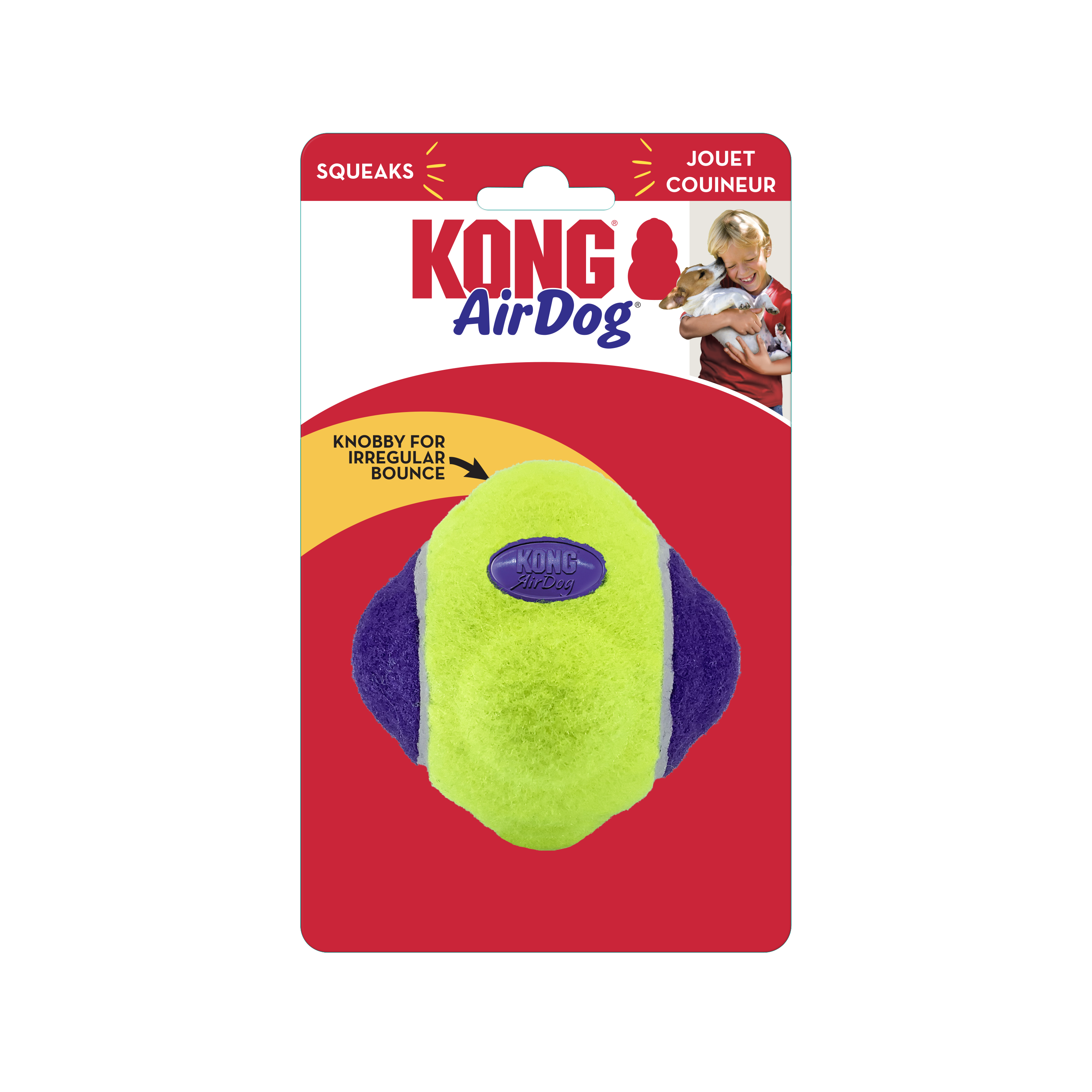 Kong Air Squeaker Tennis Ball x3 Medium
