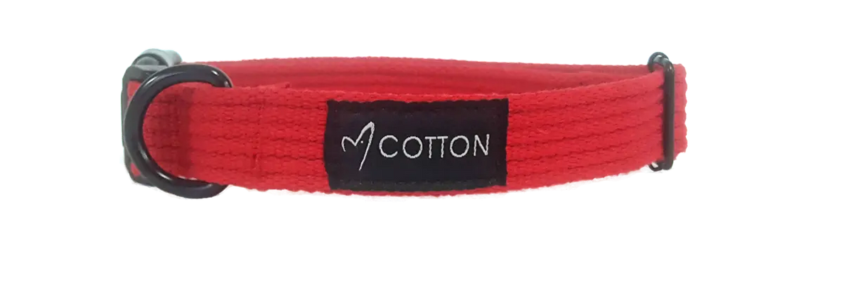 Gor Cotton Collar Small Red 1.5cm
