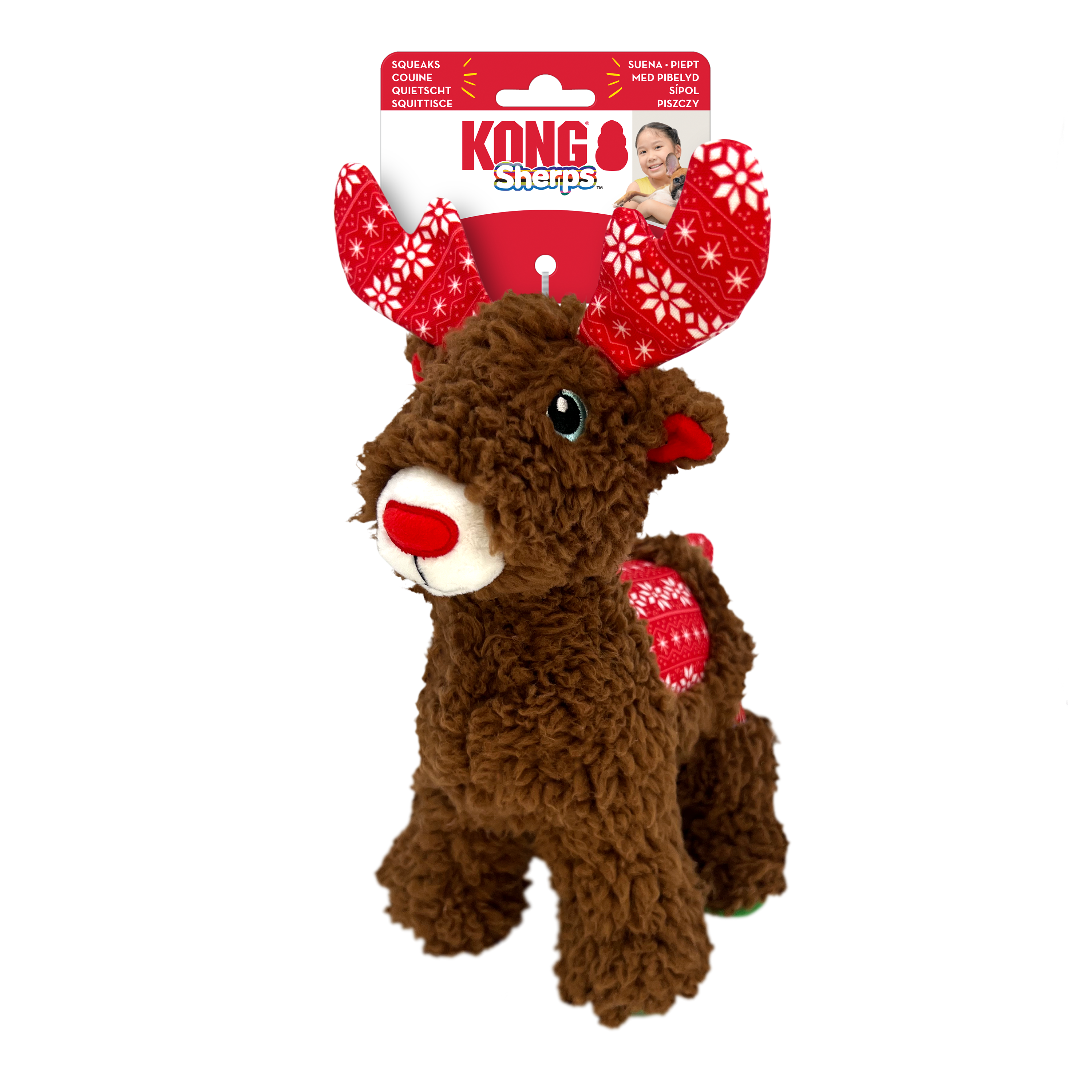 Kong Xmas Sherps Reindeer Medium Medium