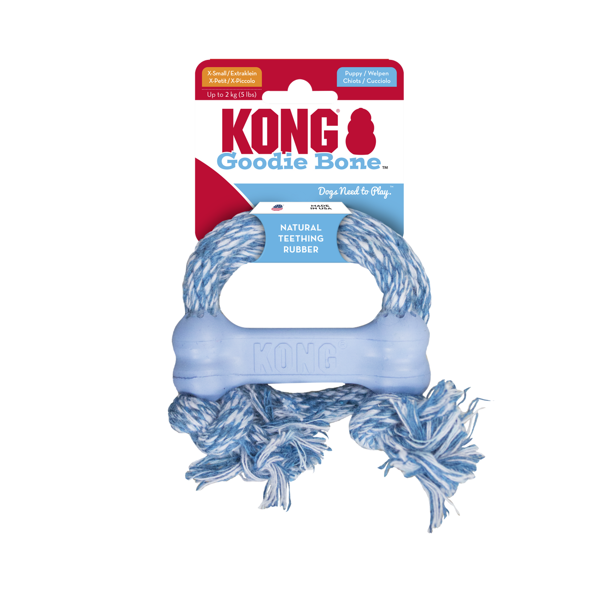 KONG Puppy Goodie Bone w/Rope XS EU