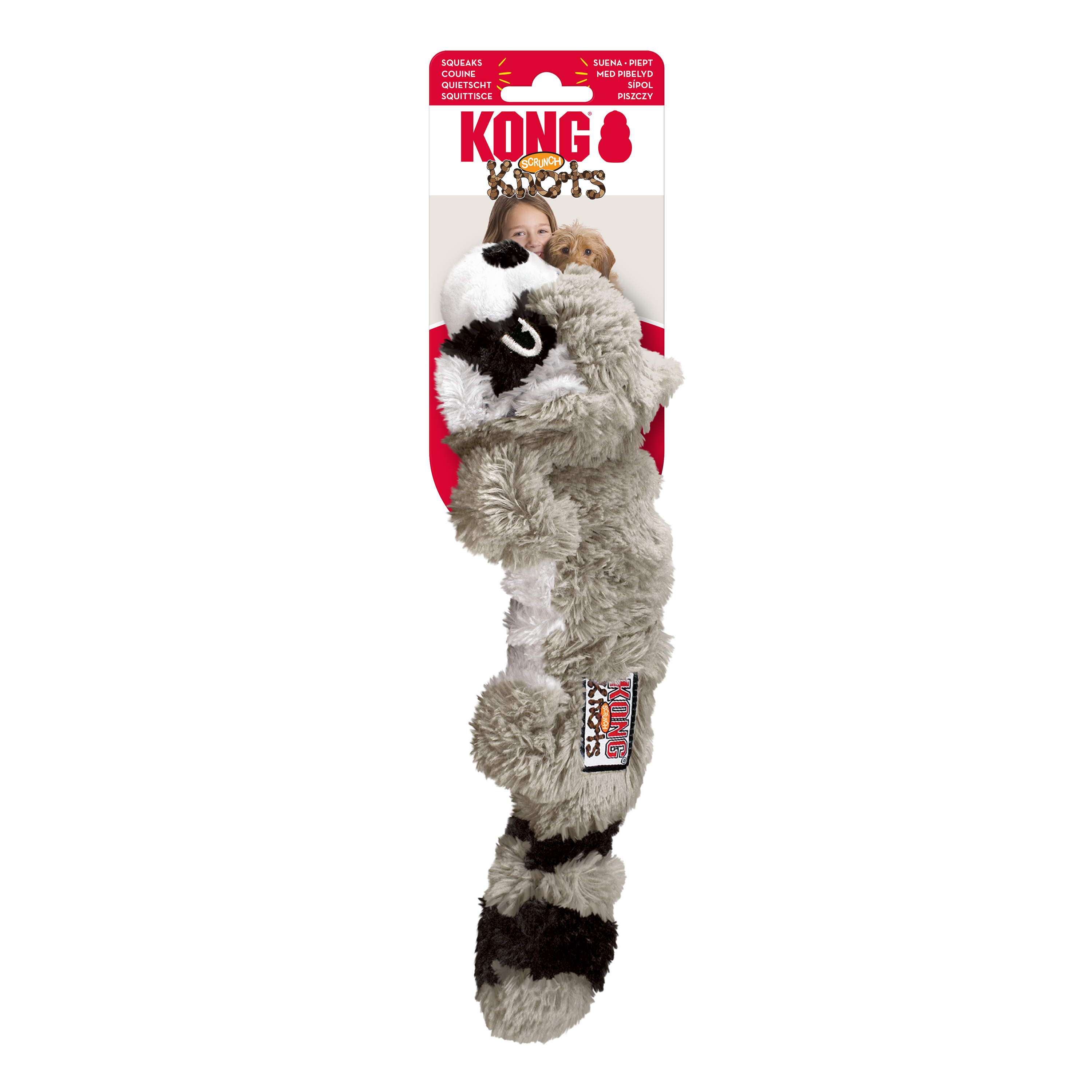 Kong Scrunch Knots Raccoon Medium