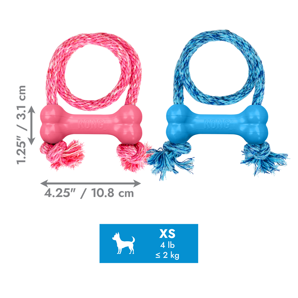 KONG Puppy Goodie Bone w/Rope XS EU