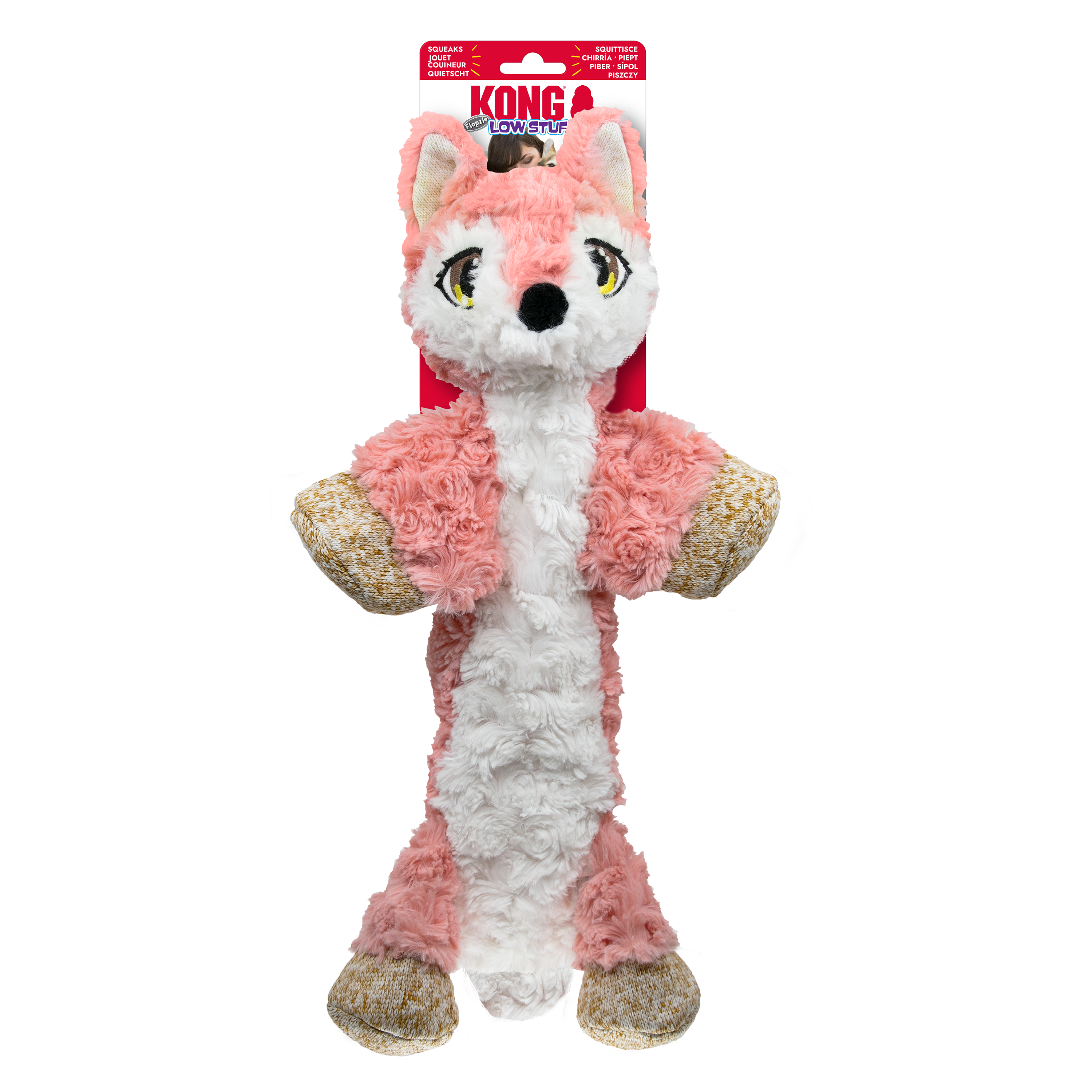 Kong Low Stuff Flopzie Fox Medium