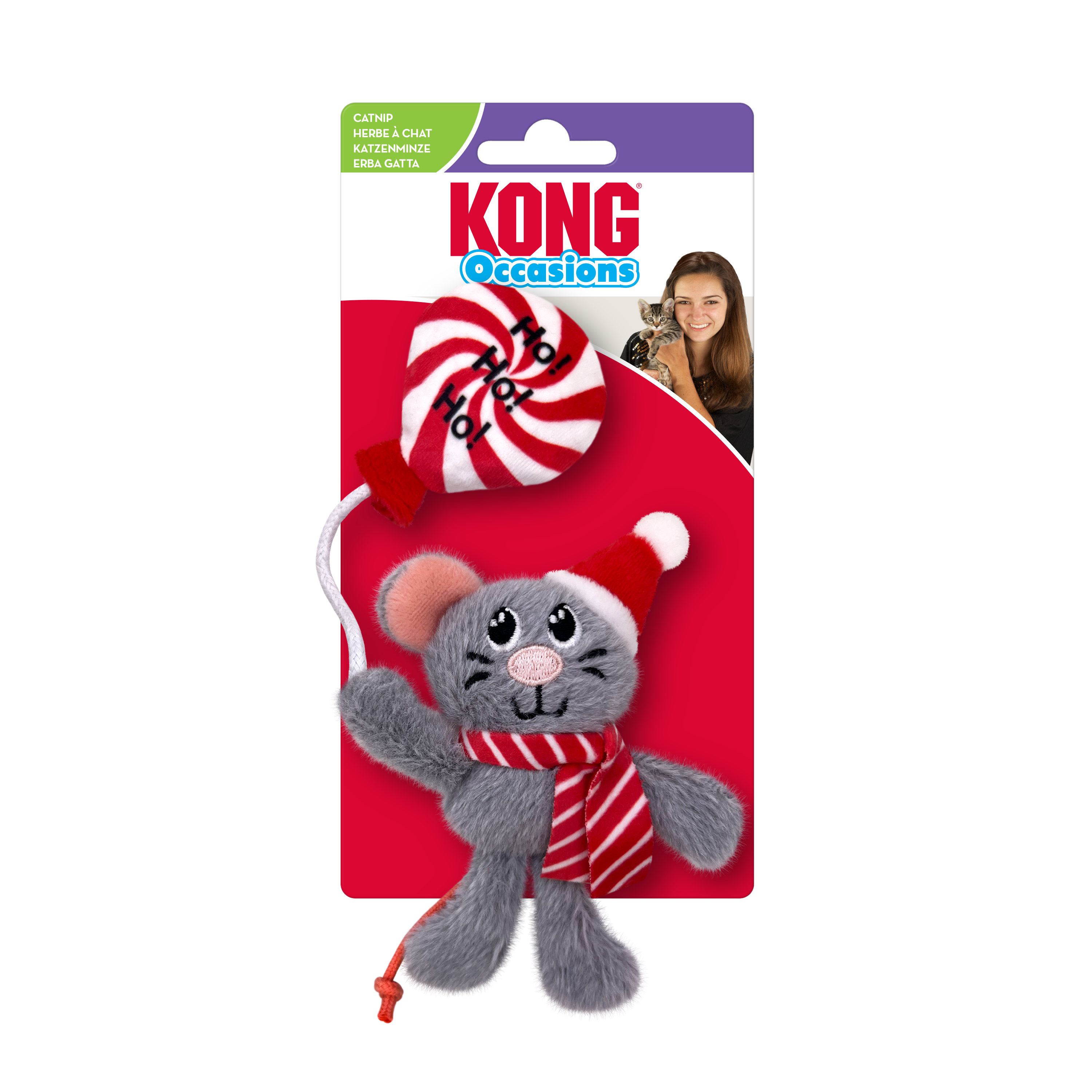 Kong Xmas Cat Occasions Mouse